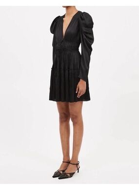 ULLA JOHNSON lu dress in noir NWT size 2